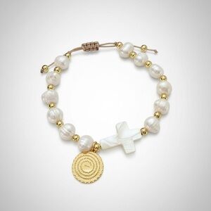 Our father prayer bracelet with cross